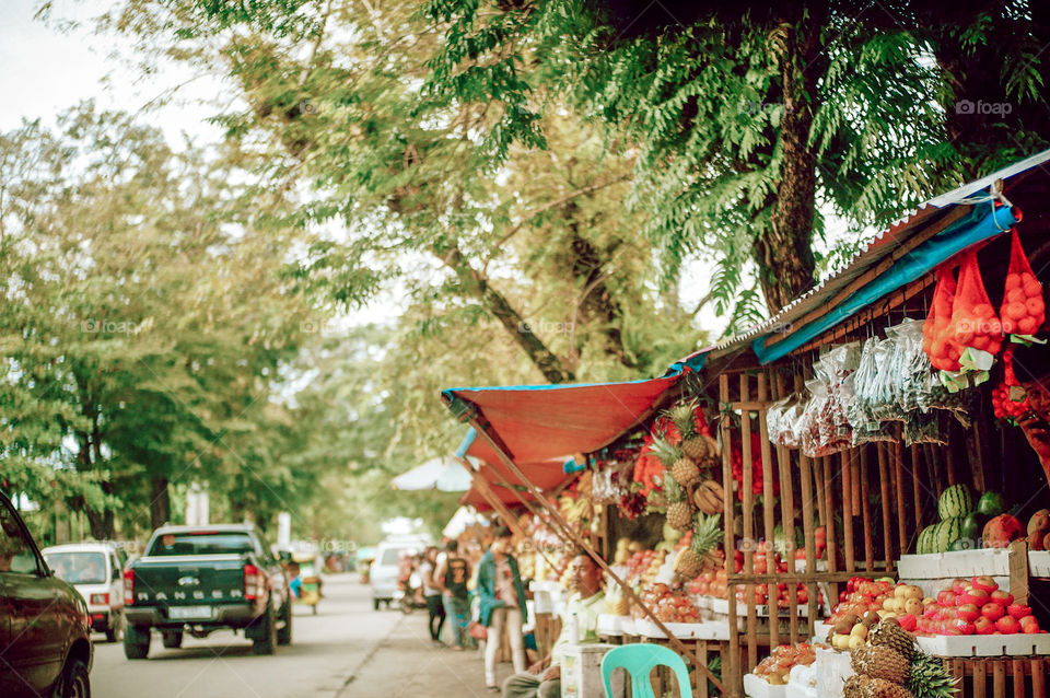 A street market in Asia