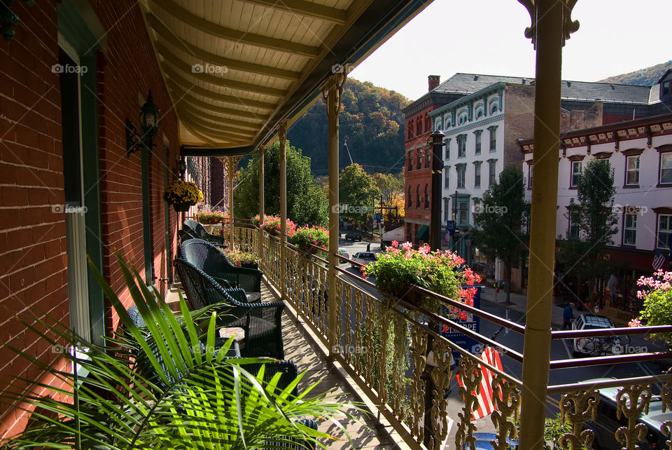 Balcony view Inn at Jim Thorpe #1