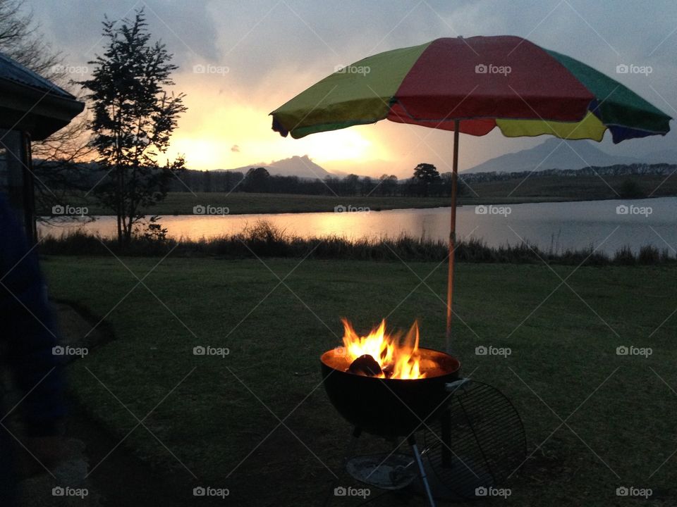 A braai. A sunset. Music by Thor. 
Southern Drakensberg
South Africa 