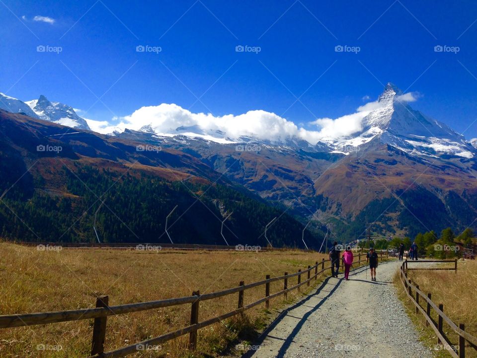 Switzerland - hiking trail - mountains 