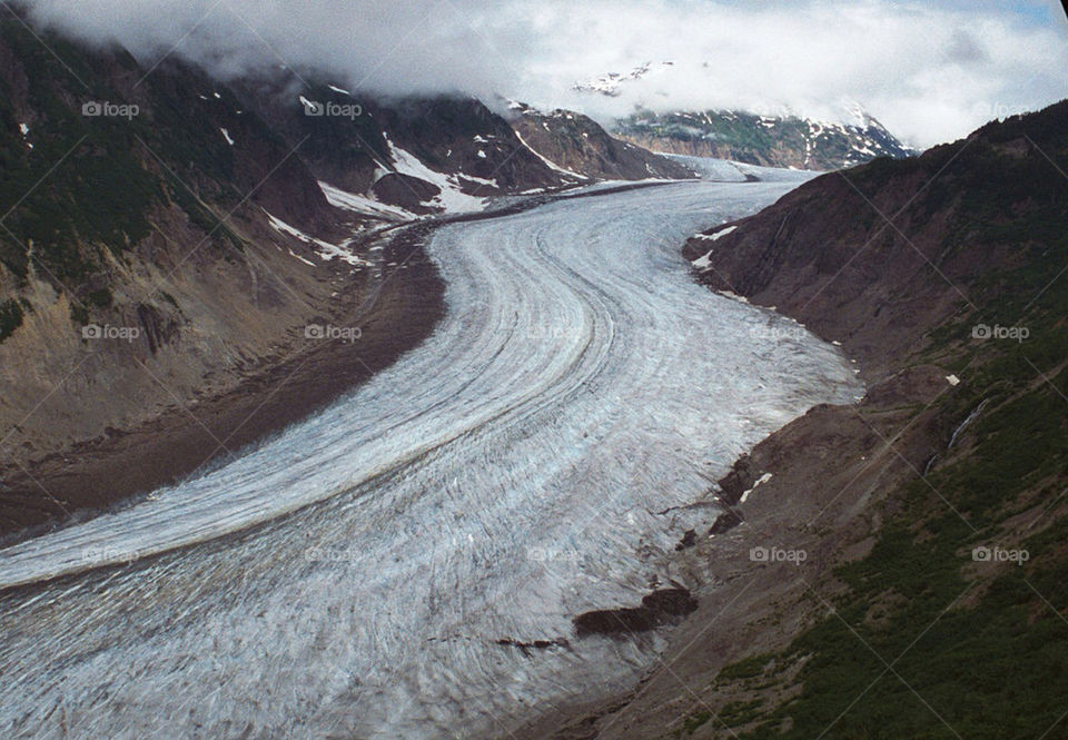 ice mountains fog glacier by kshapley