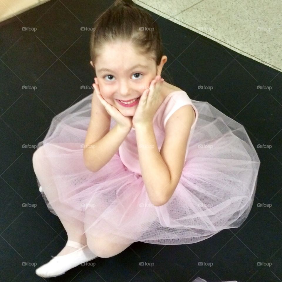 Uma bailarina bebê. Essa é minha filha Marina, com seu inconfundível sorriso de sapeca!