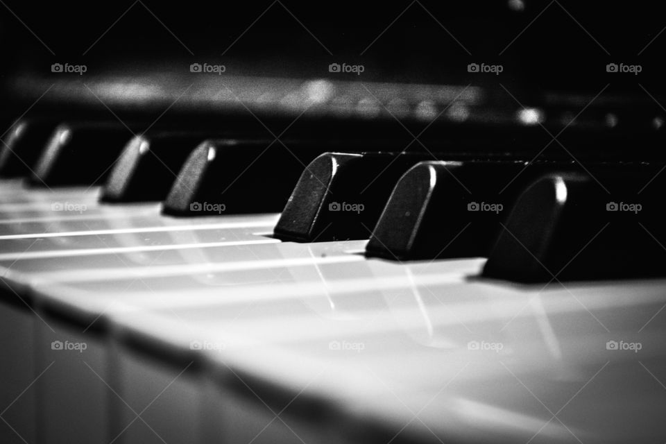 Piano keys. Always monochrome.