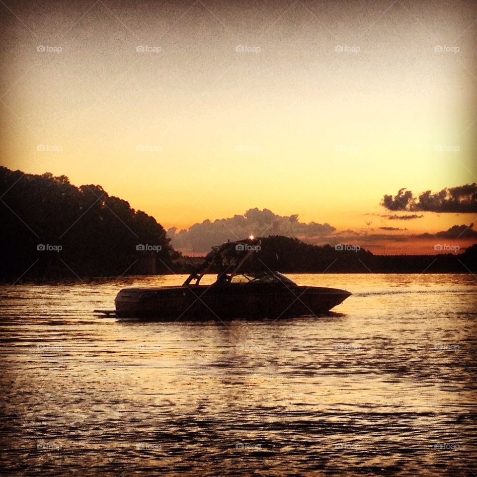 Malibu boats sunset