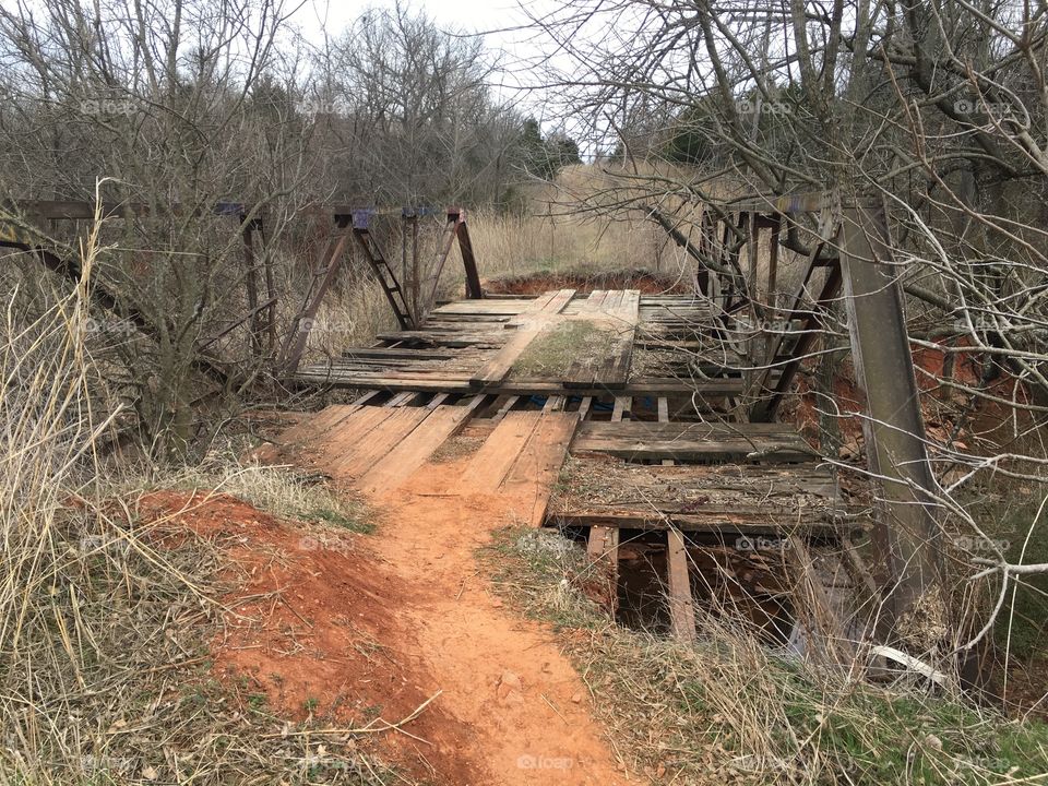 Old wooden bridge