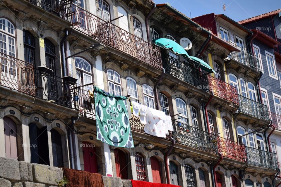 Typical facade of porto 