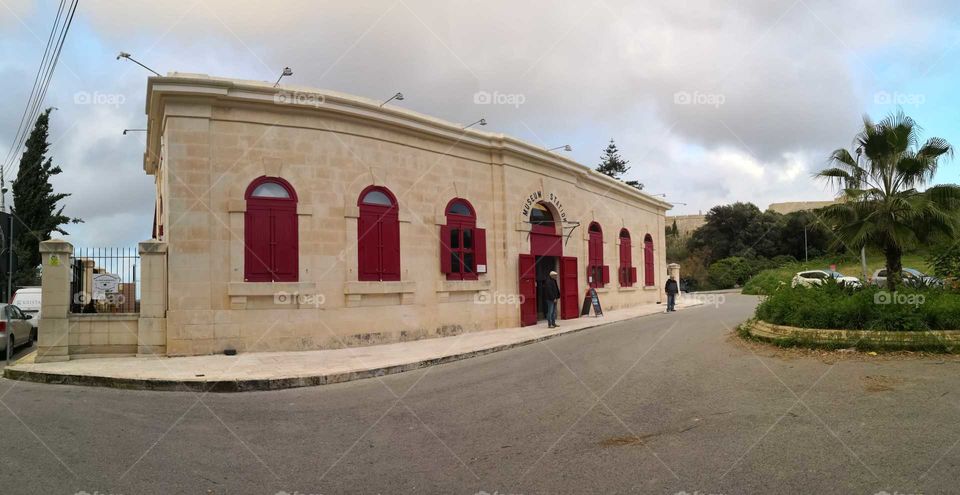 Old railway station in the island Malta