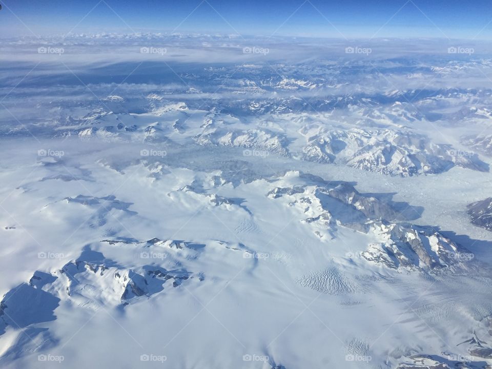 Winter landscape of greenland 