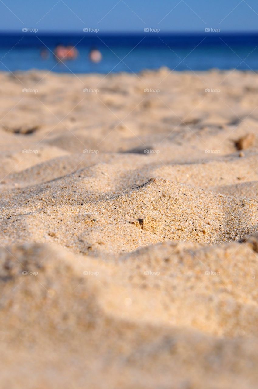 Sandy beach in costs Rei Sardinia 