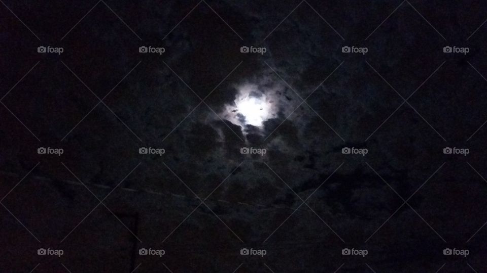 Moon behind Clouds