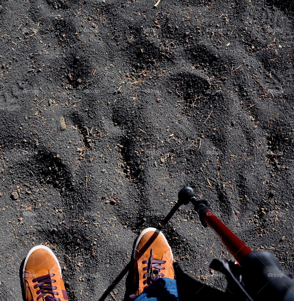 Hiking on a Lava Field