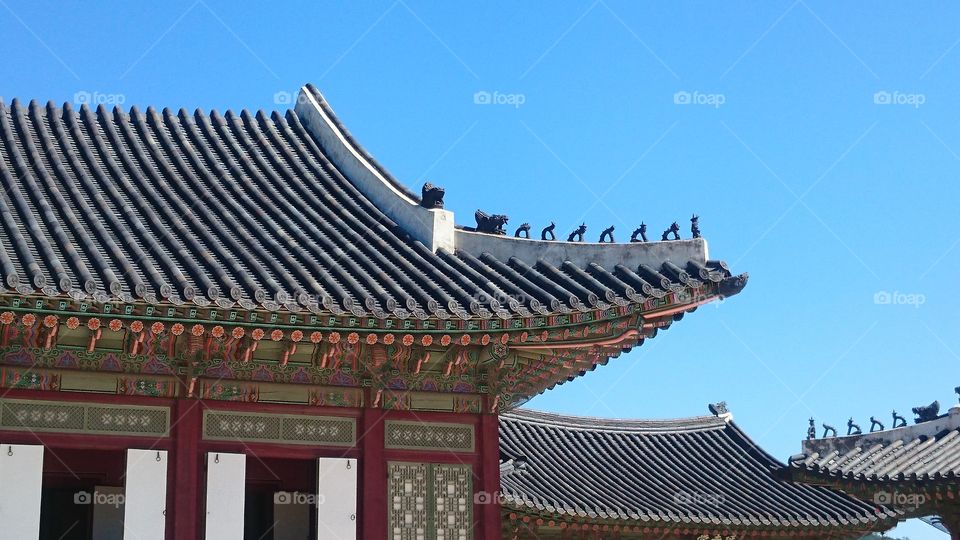 gaengbokgung , south korea . world heritage. beautiful palace. most famous palace in Seoul.