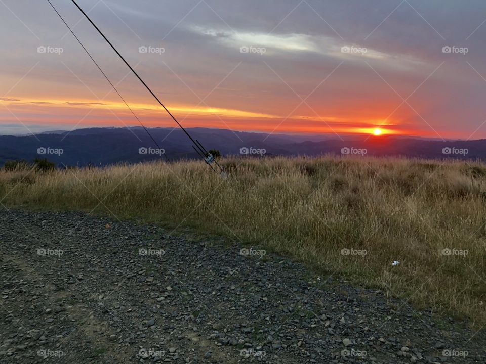 Sunset at mount Tazzie 