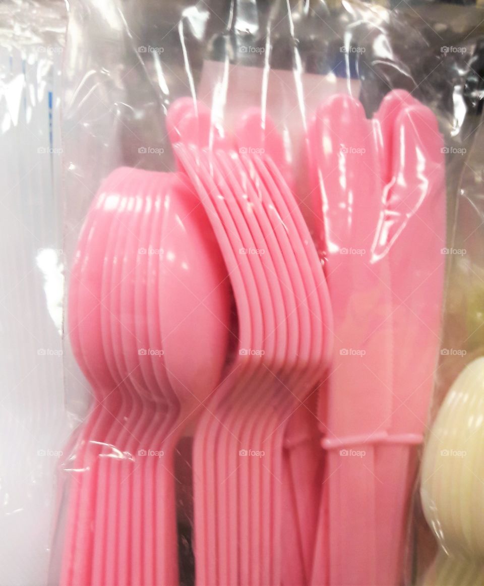 Pink Cutlery 