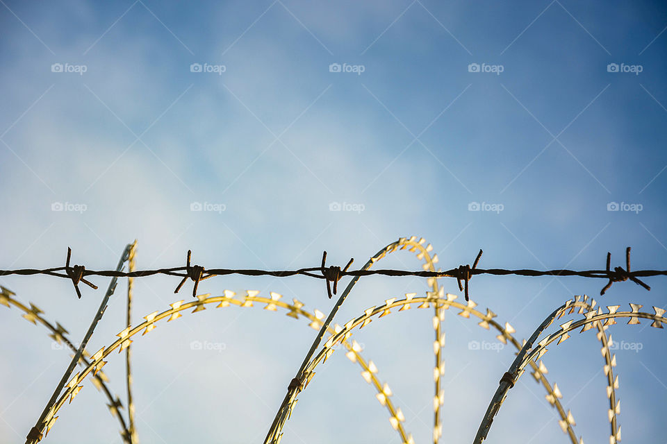 Barbed wire fence used for protection purposes of property and lmprisonment