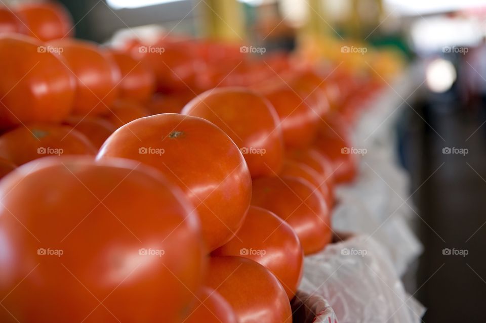 Tomatoes at market