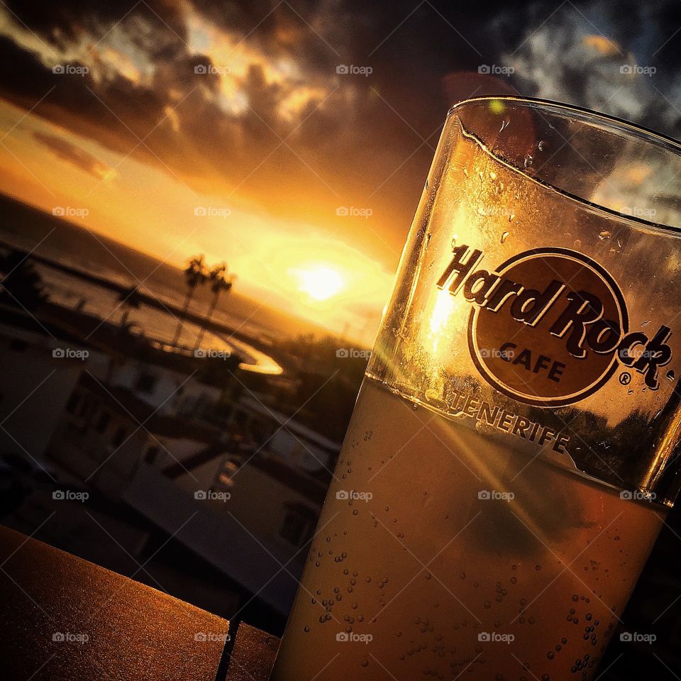 Hard Rock by the sunset