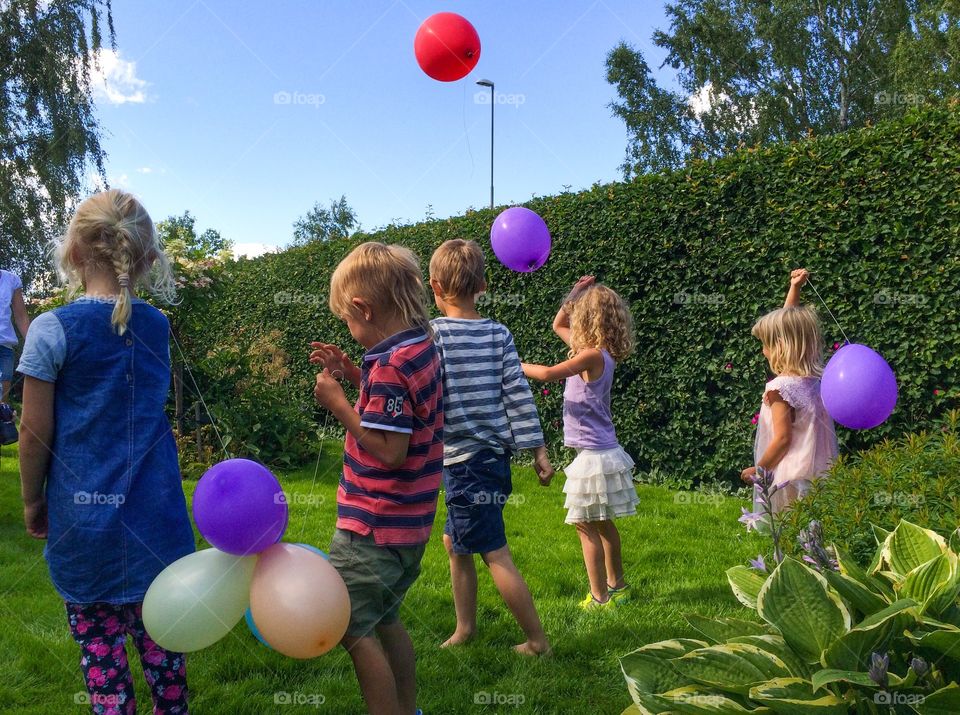 Playing with balloons