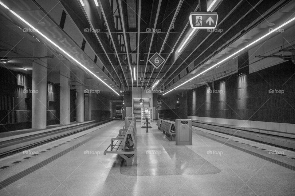 Early morning at the train station 