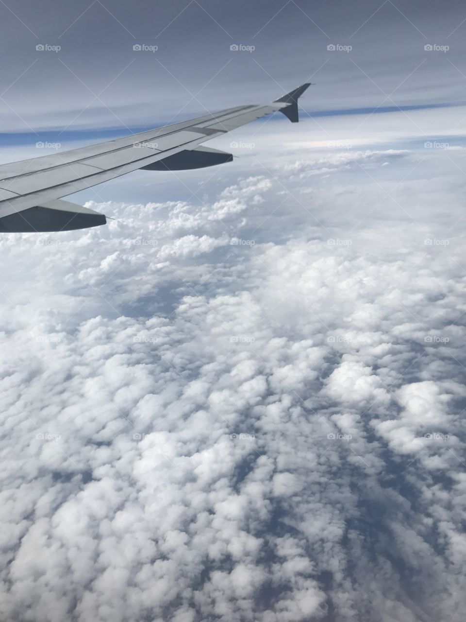 Beautiful picture of clouds from plane view.