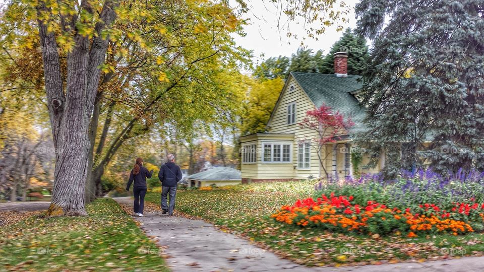 Couple Enjoying Fall