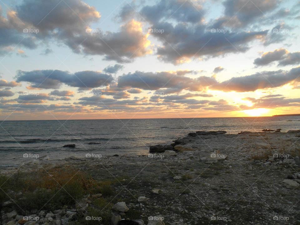 Sunset, Water, Landscape, Beach, Sea