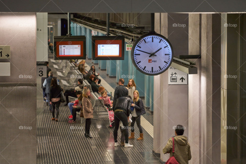 Underground station in Barcelona. 