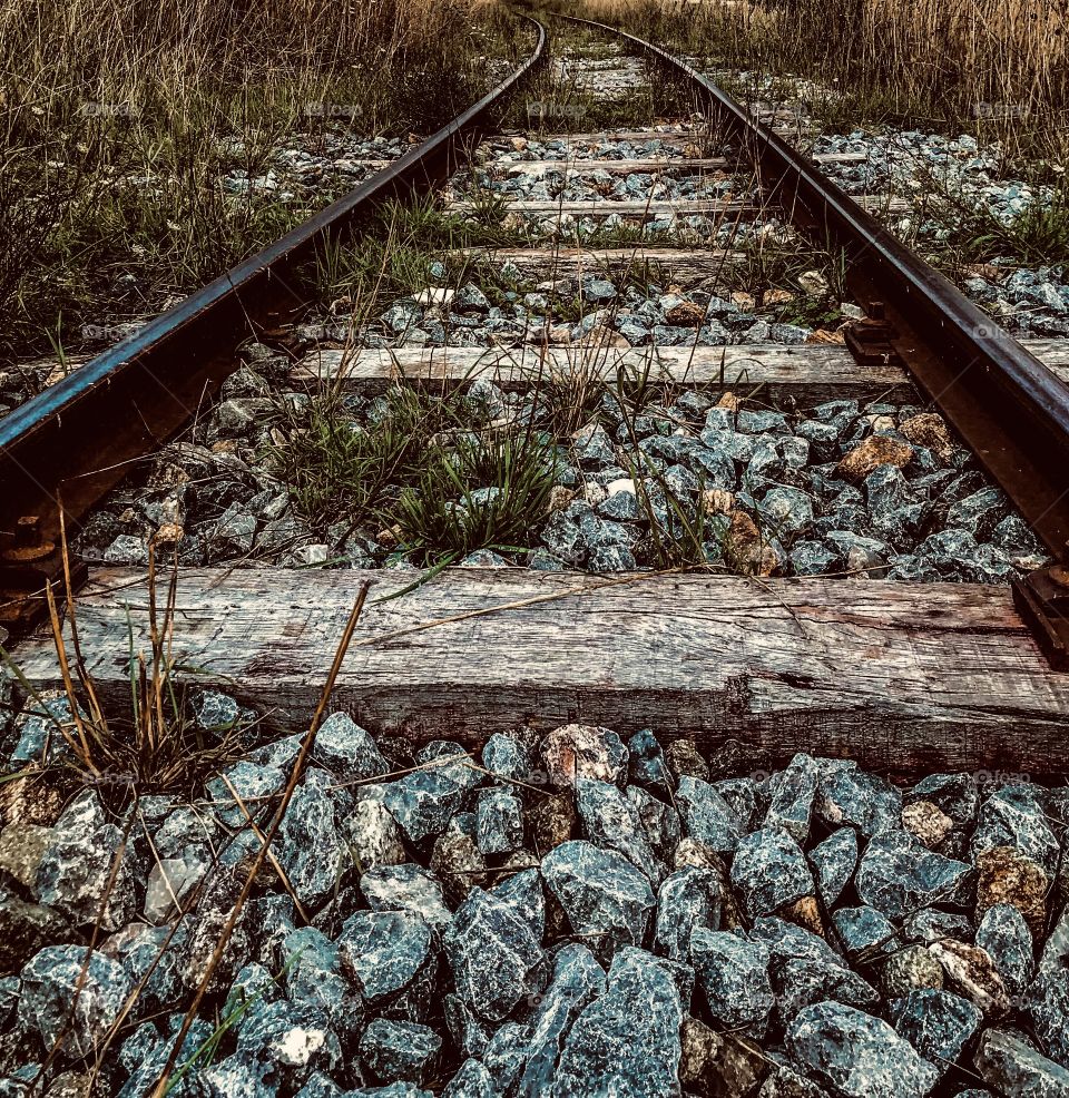 Abandoned train rail 