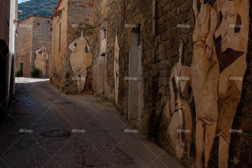 Mural artistry in Orgosolo - Sardinia