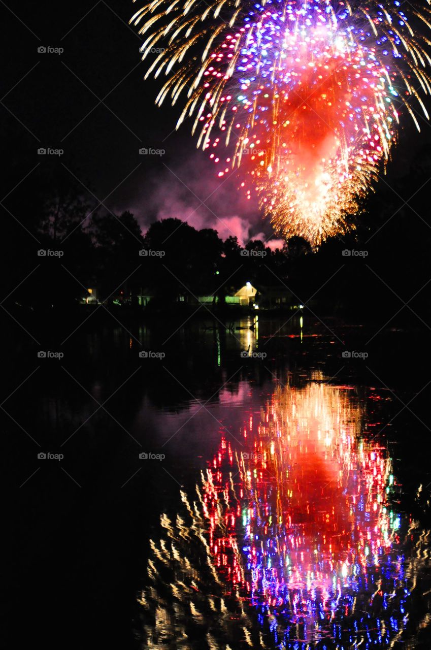 Firework reflections 