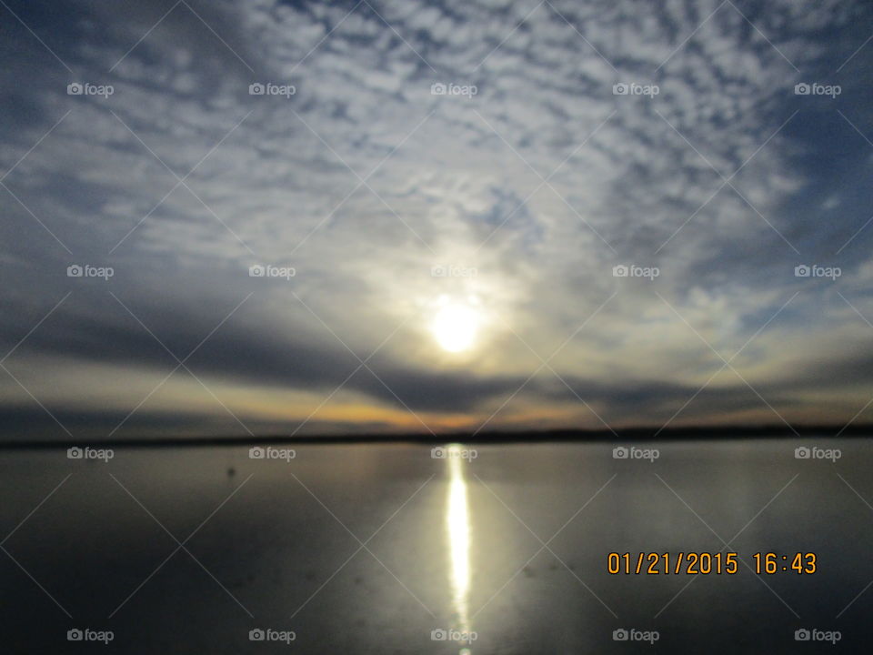 Sunset, Sky, Sun, Landscape, Water