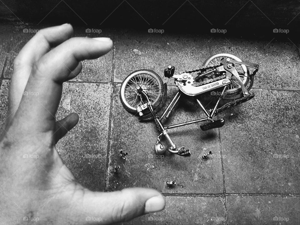 The world of Liliput, old bicycle