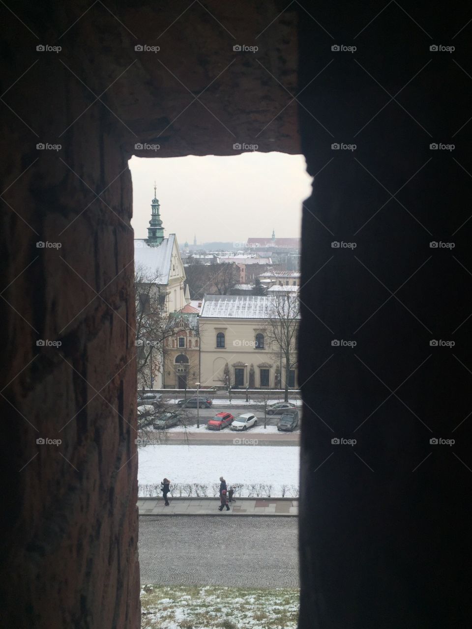 View through an arrow slit, Kraków Castle