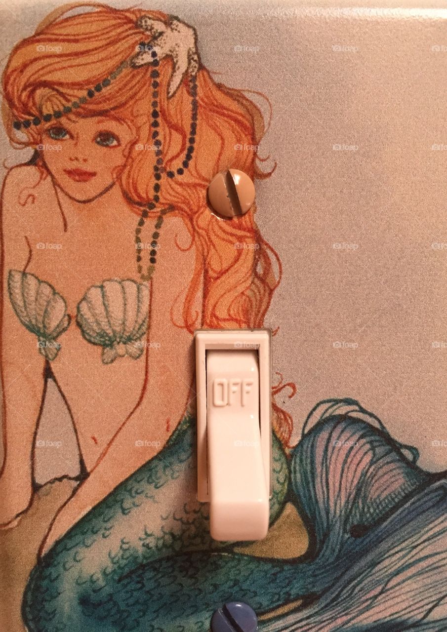 Mermaid light switch