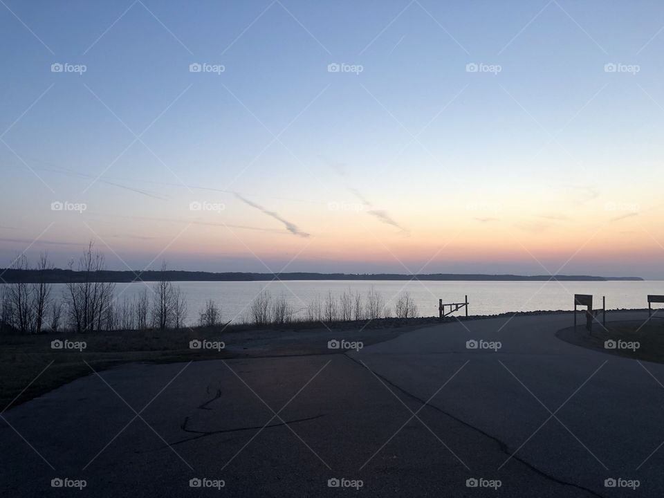 Sunset/dusk lake view