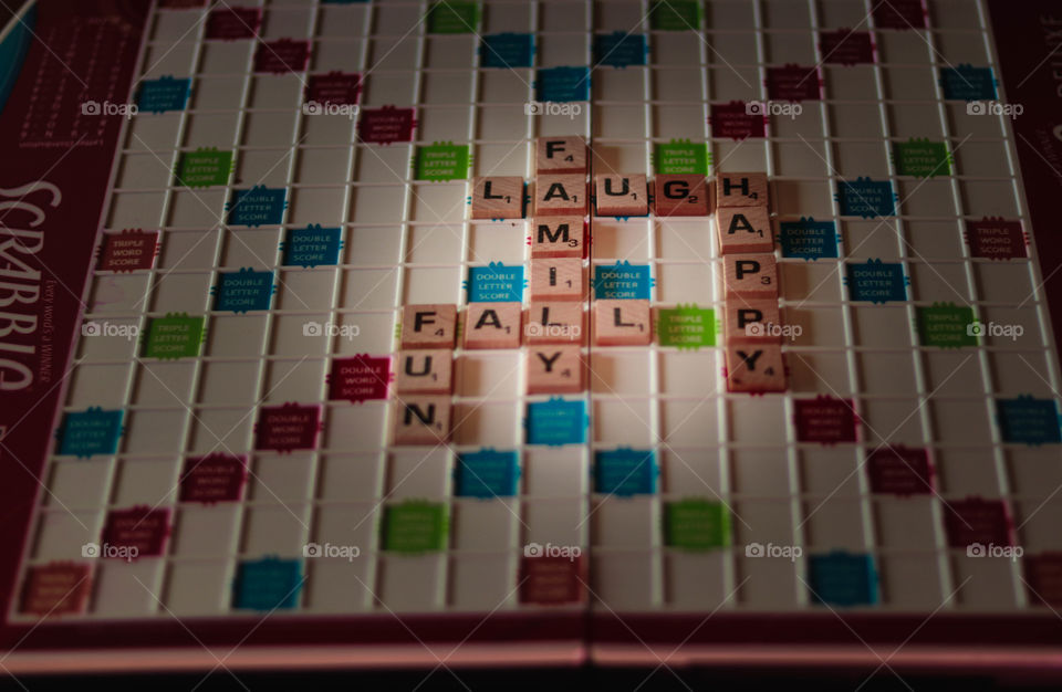 family game of Scrabble