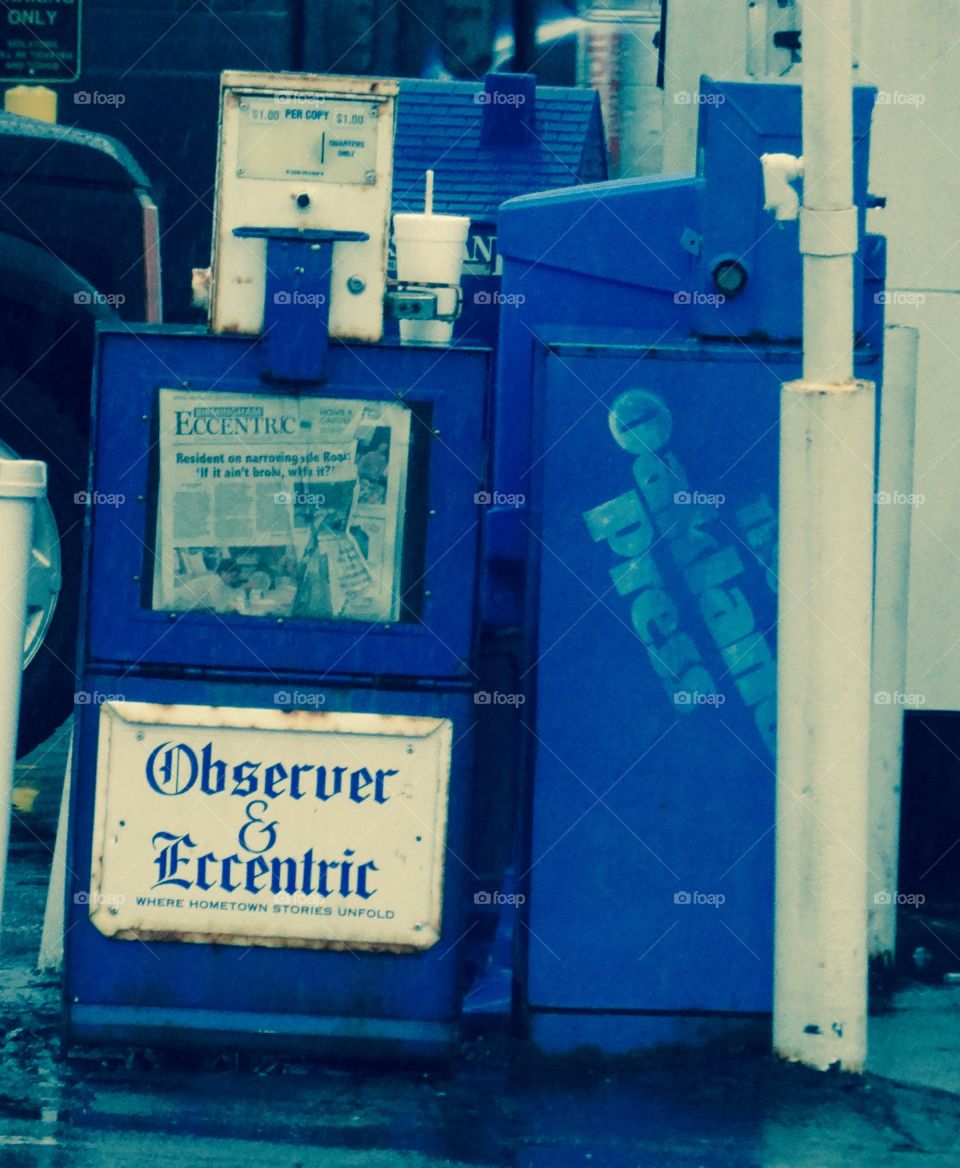 Paper box . Old observer boxes on Woodward. 