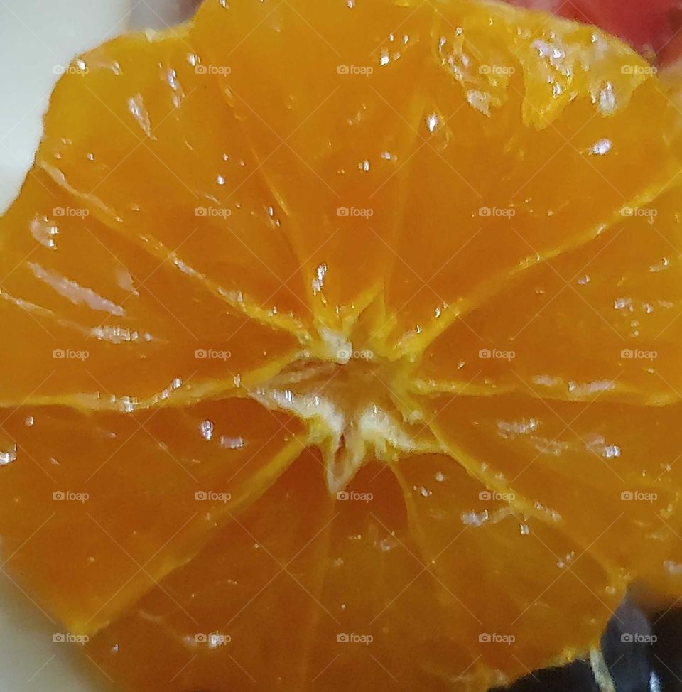 Close up of a sliced orange .healthwise foods