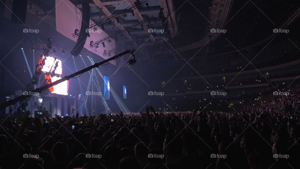 fans at a concert with phones