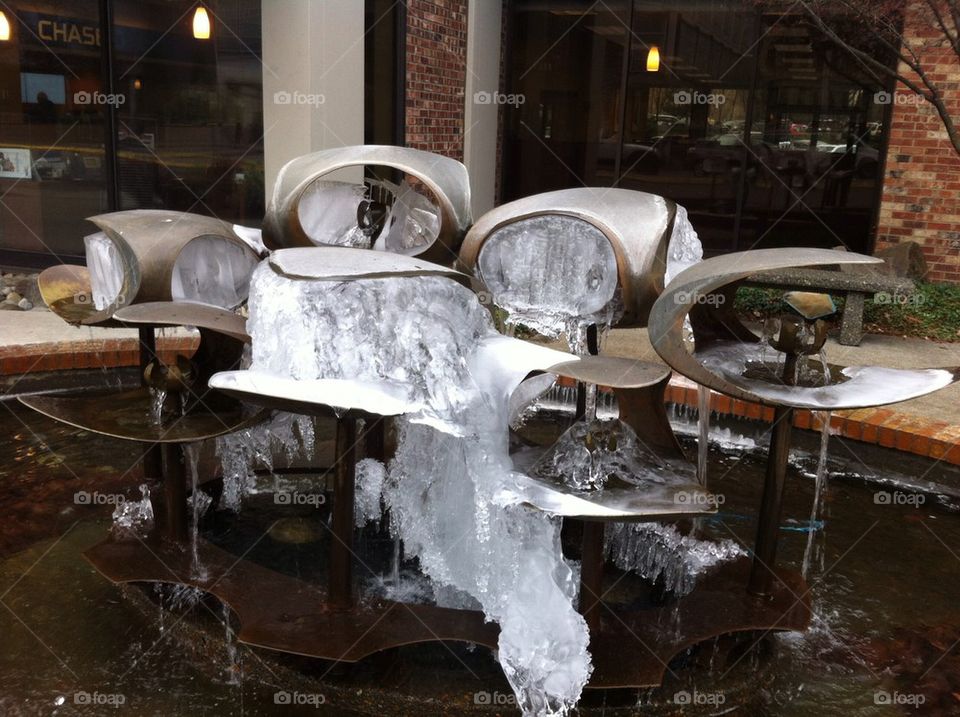 Icy fountain