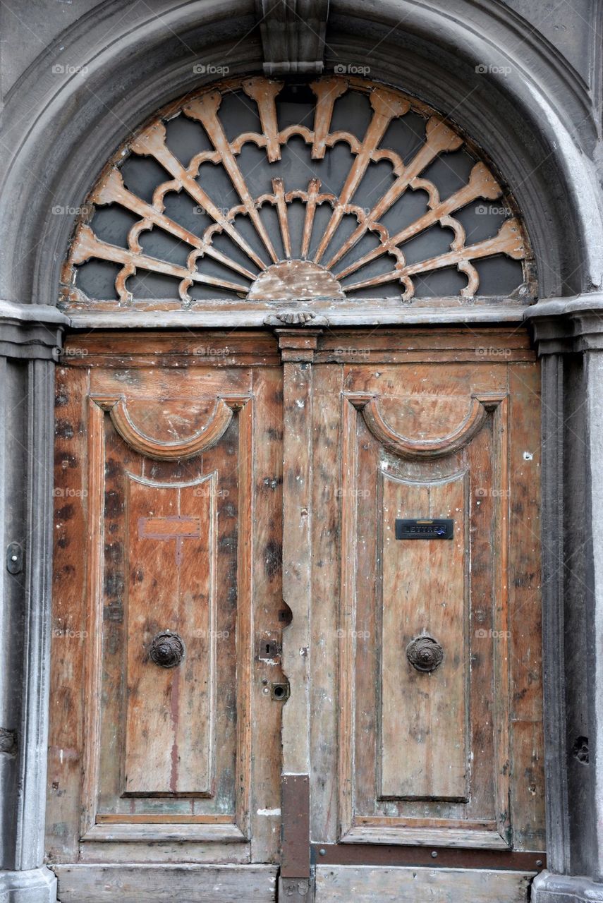 Portal of an old house in Antwerp