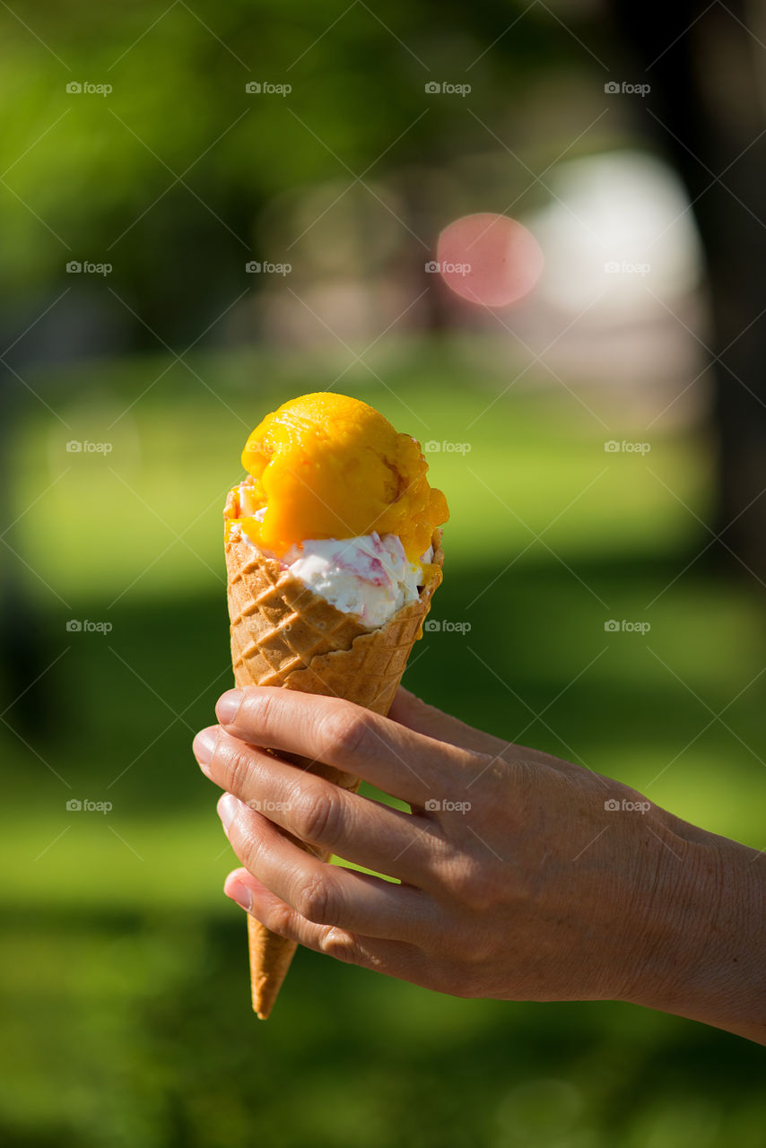 Girl holding icecream