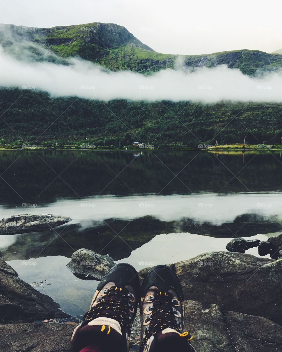 Feet view in Norway