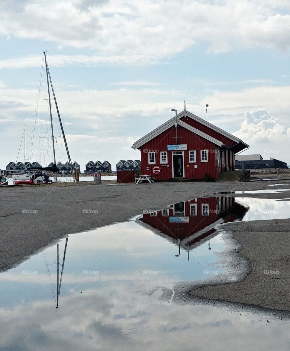 haus house hafen Spiegelung