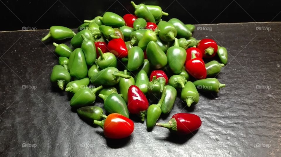 Home grown chili pepper