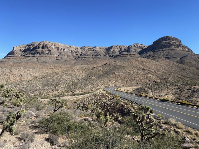 Beautiful view of mountains from a little park off the side of Diamond Bar Road in Meadview Arizona