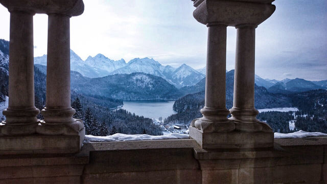 View from the balcony, Neuschwanstein Castle,Germany