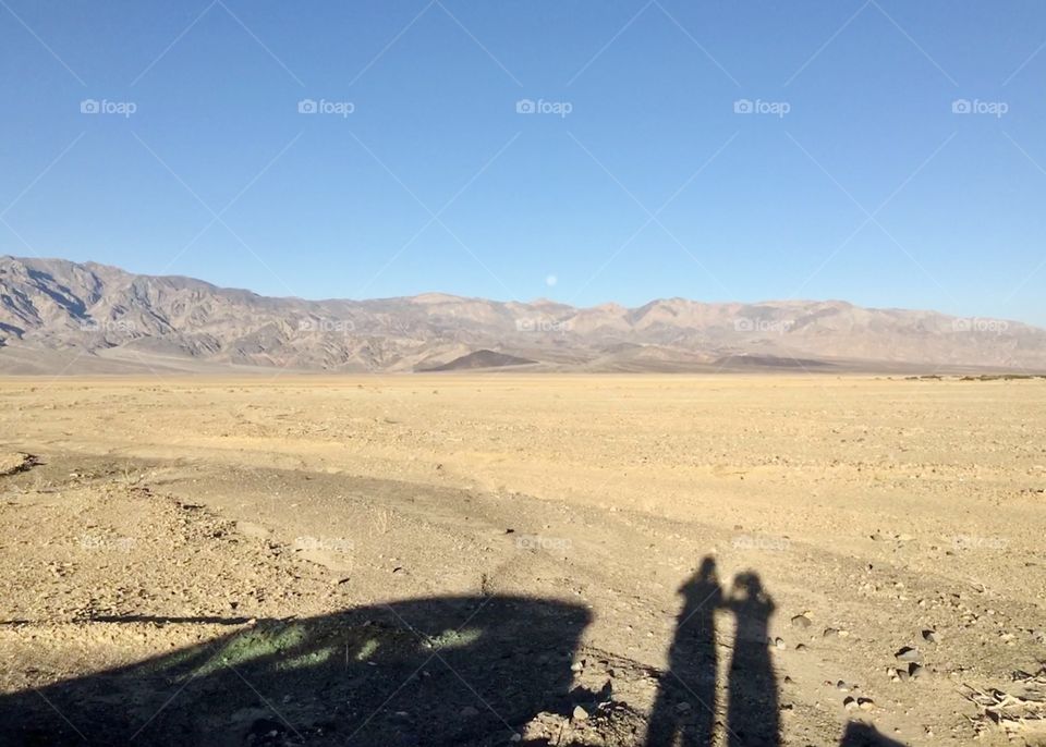 Taking a picture of your own shadows in the nature