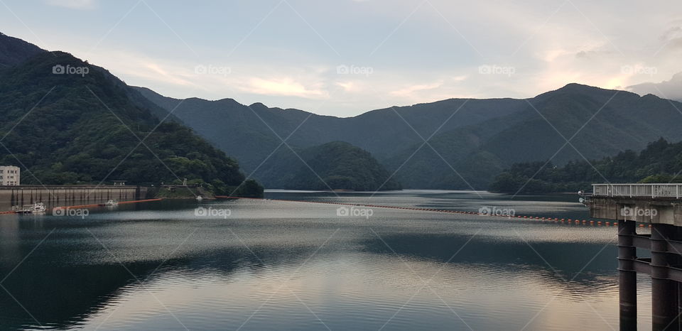 big lake in okutama which provide water for tokyo