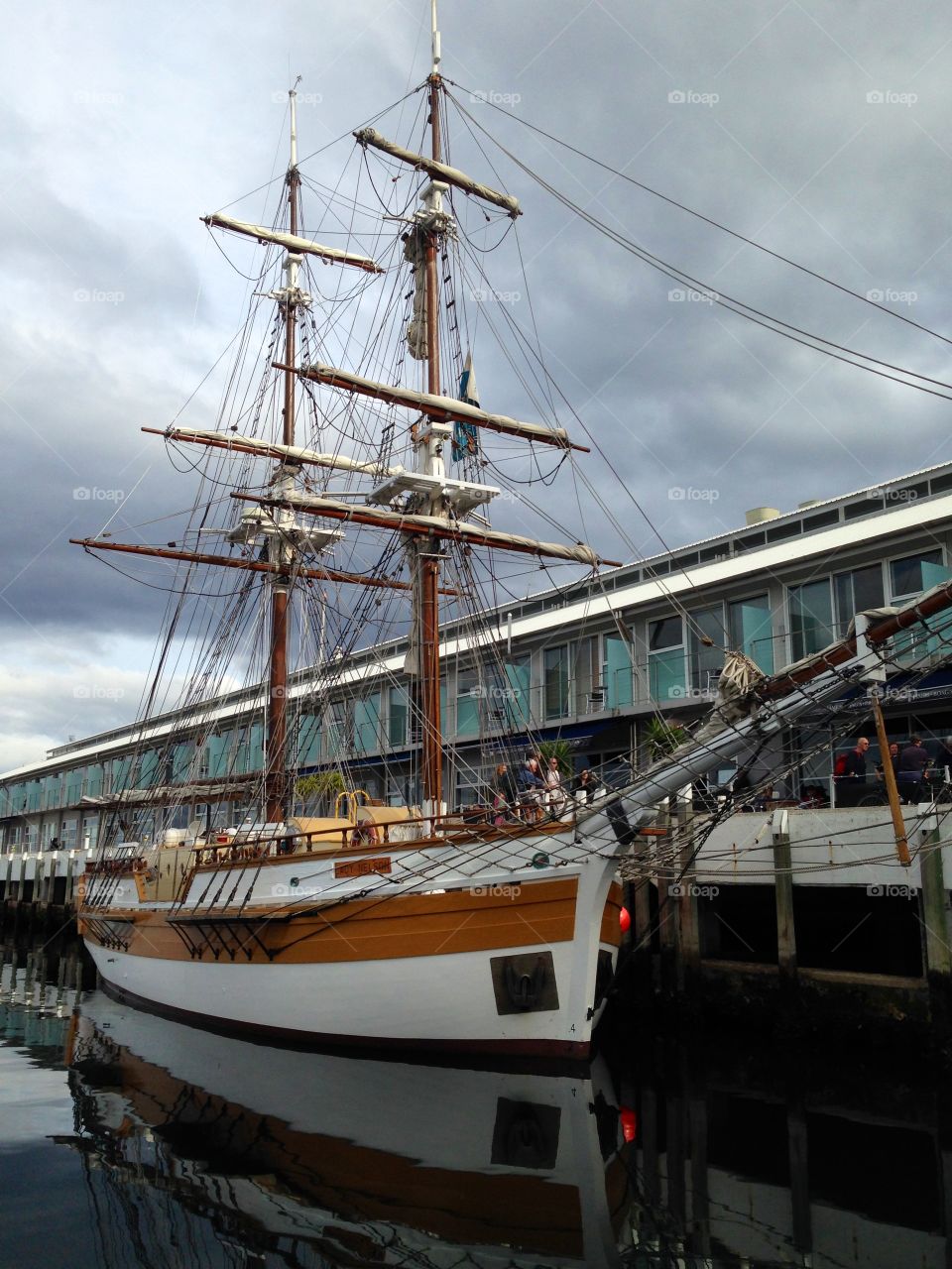 Old sailboat at Constitution Dock in Hobart